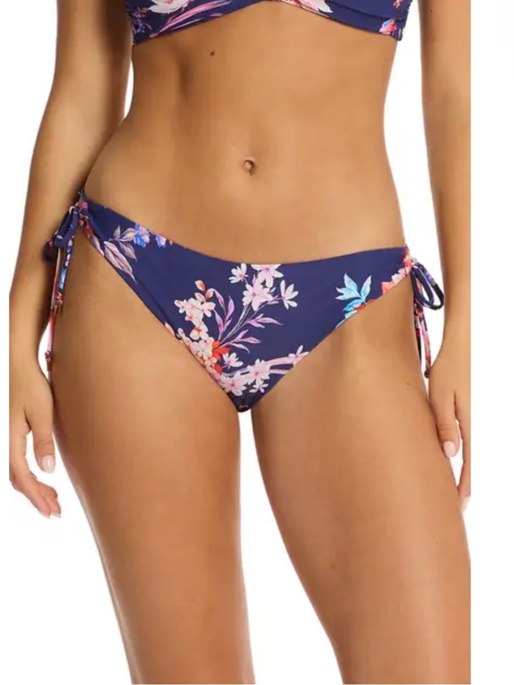 NWT Sea Level Indochine Side Tie Bikini Bottoms Women’s French Navy Size 10 NEW